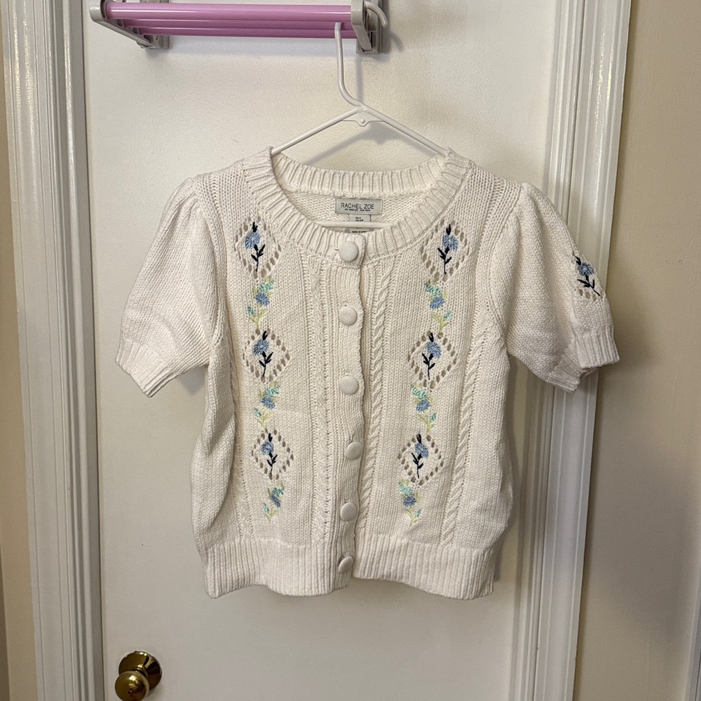 Rachel Zoe Cream Knit Cardigan